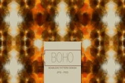 Boho warm animal print Ikat tie dye
