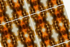 Boho warm animal print Ikat tie dye