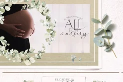 Boho nursery clipart Baby watercolor