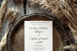 Boho 5x7 Invitation card mockup PSD
