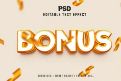 Bonus 3d Editable Text Effect Style