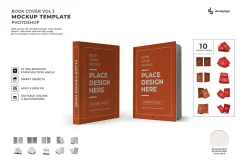 Book Cover Mockup Template Set Vol 3