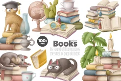 Books clipart bundle