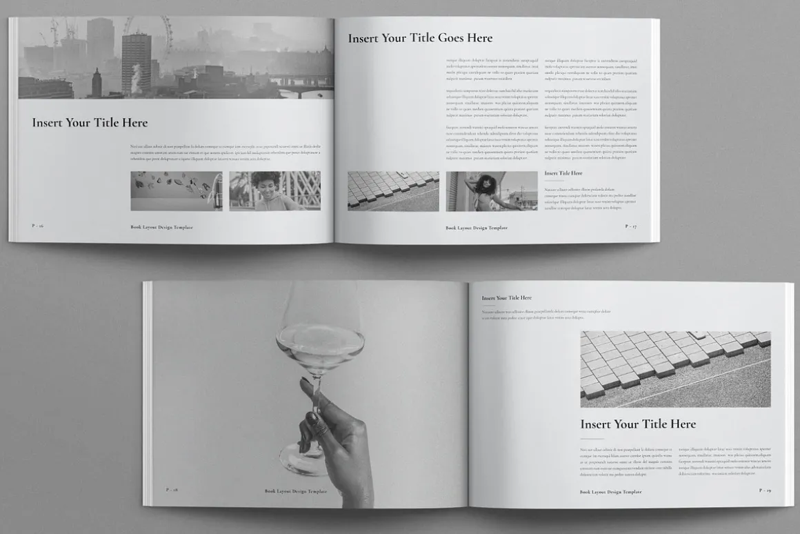 Book Title Layout Design Landscape
