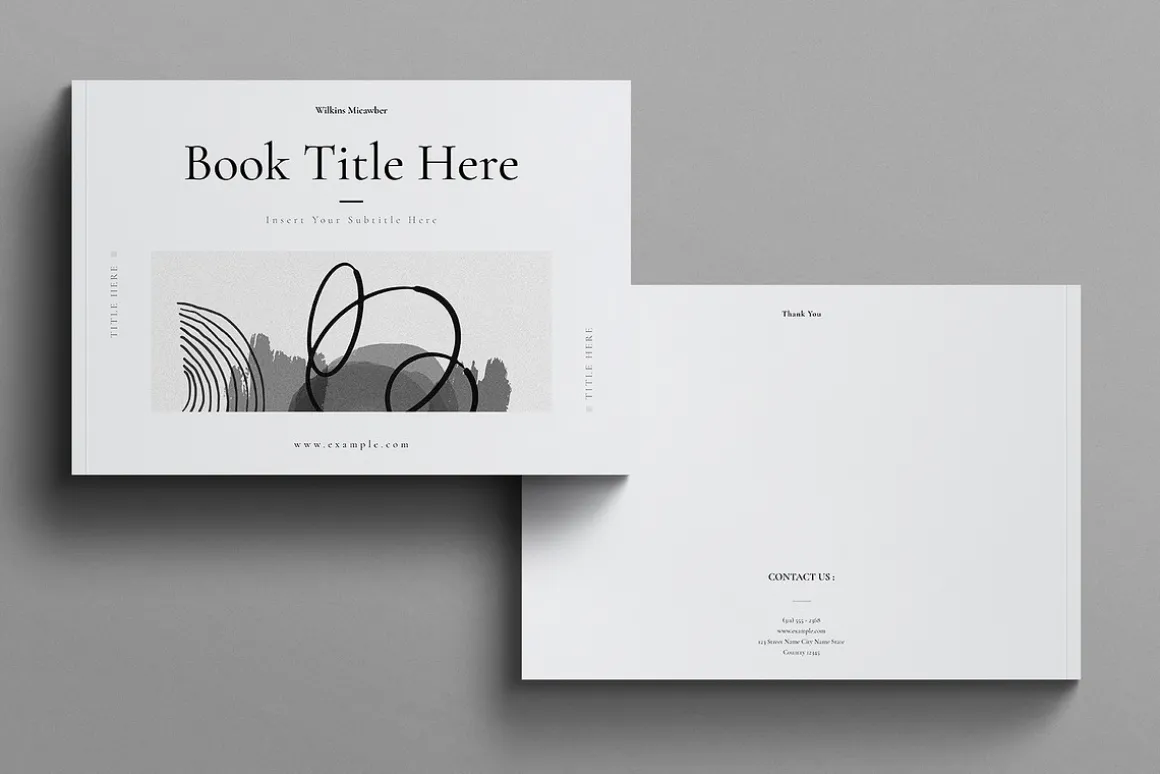 Book Title Layout Design Landscape