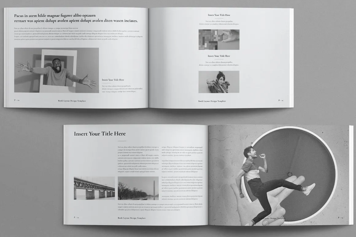 Book Title Layout Design Landscape