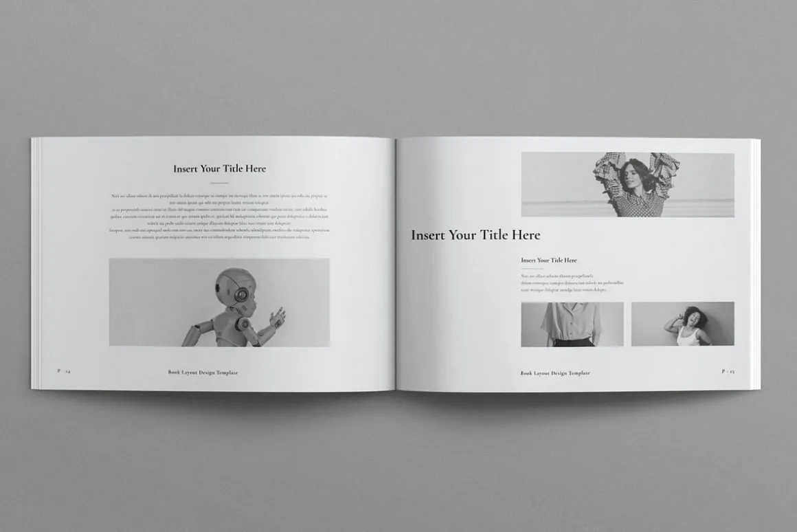 Book Title Layout Design Landscape
