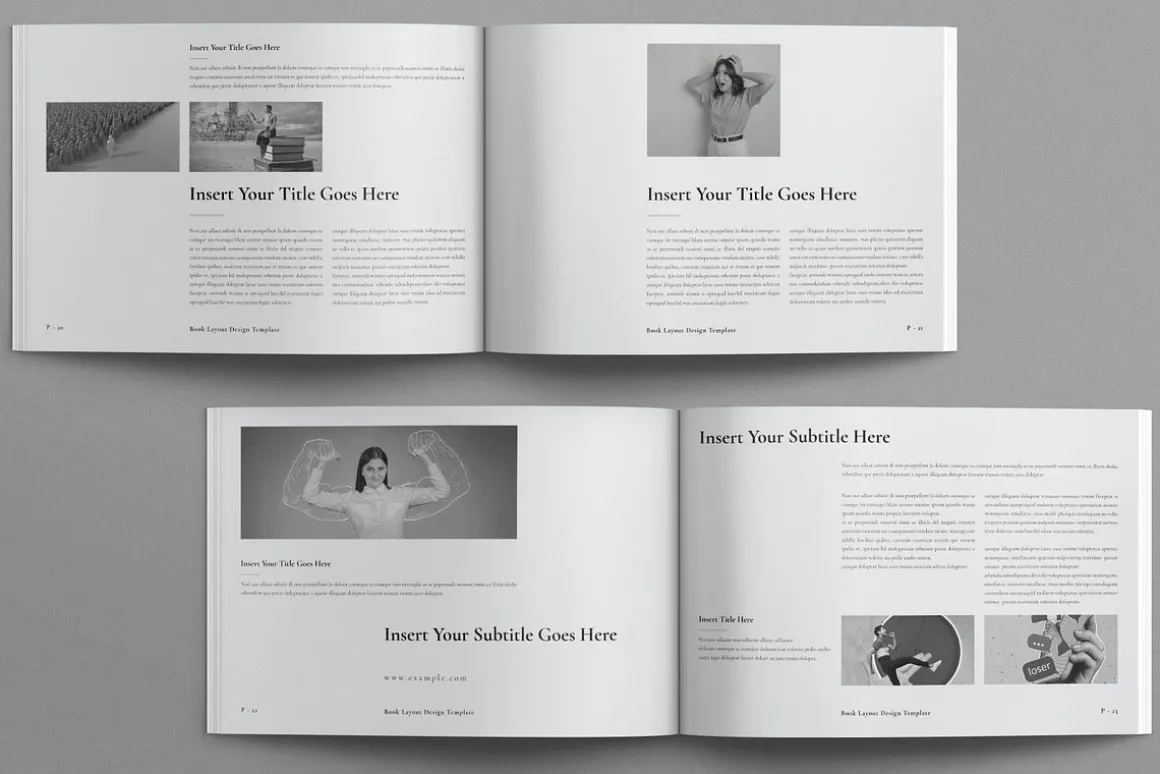 Book Title Layout Design Landscape
