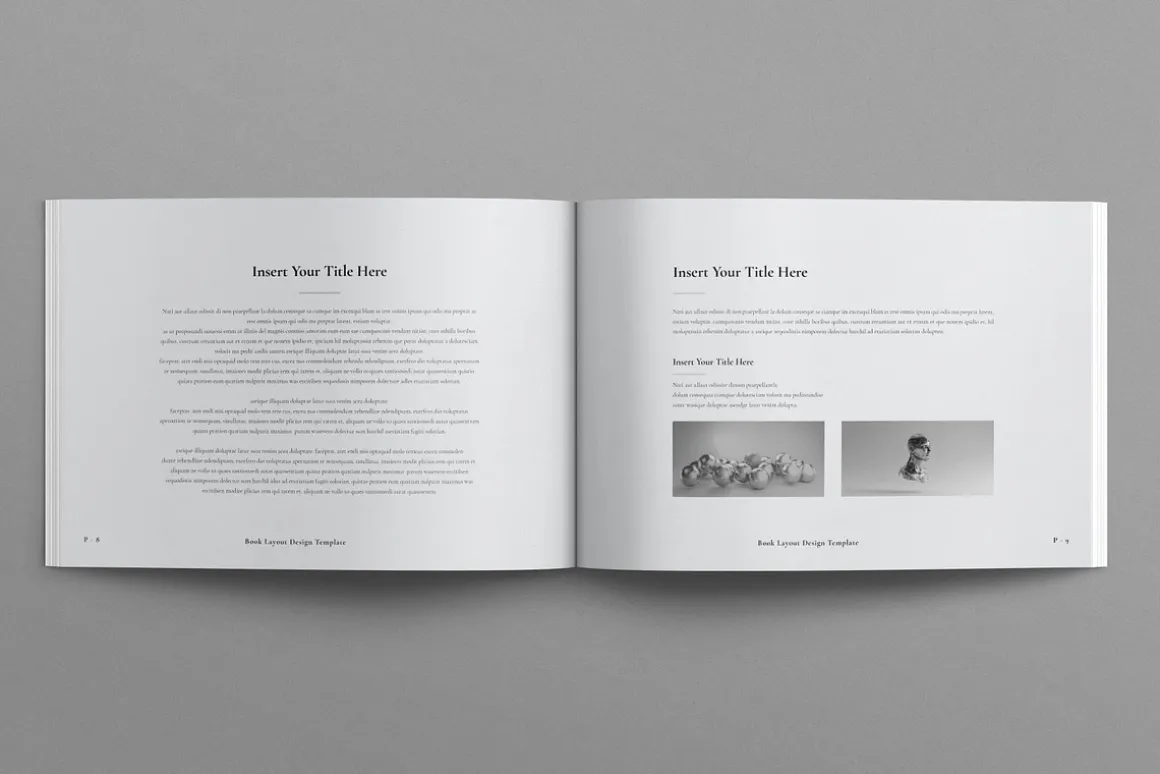 Book Title Layout Design Landscape