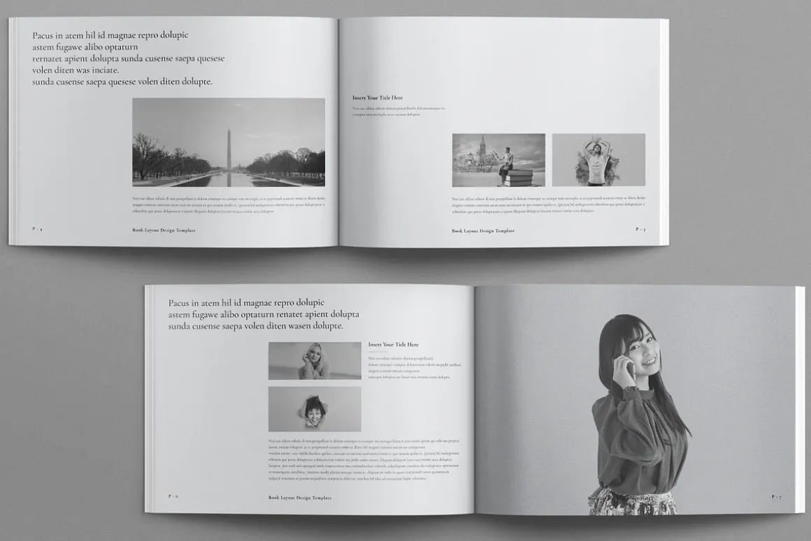 Book Title Layout Design Landscape