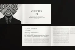 Book Title Layout Landscape Template