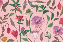 Botanical Modern Floral Illustration