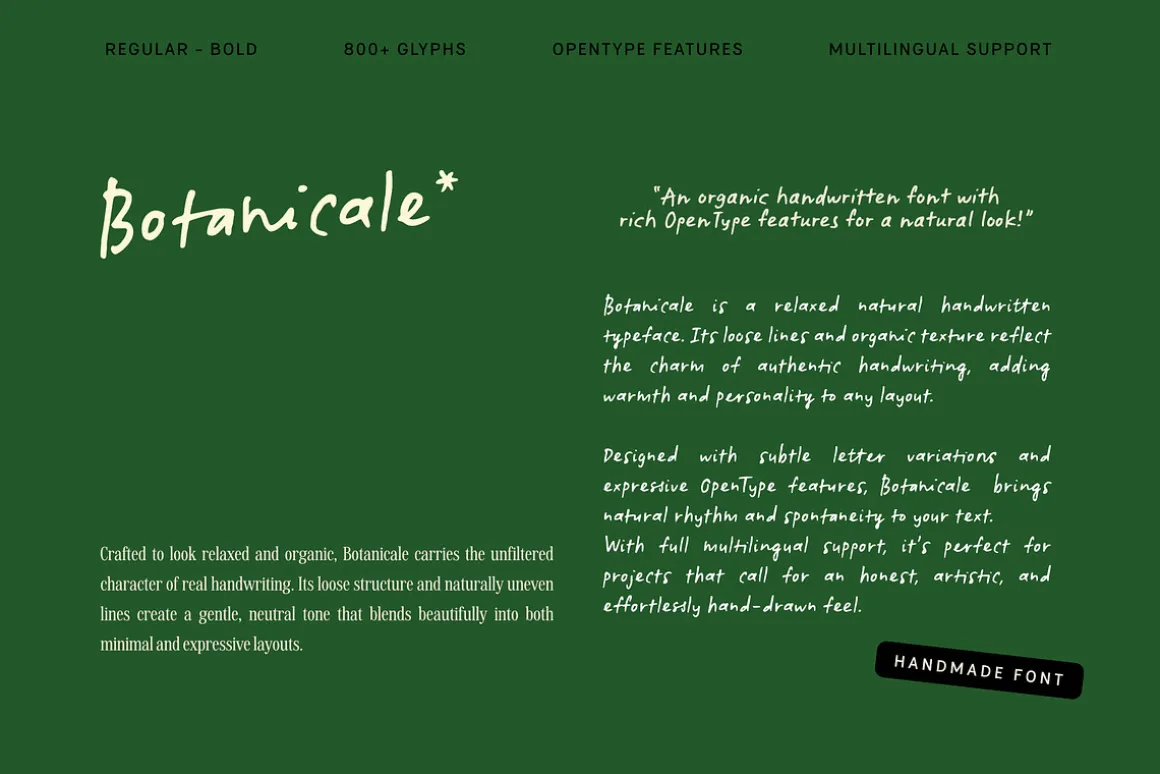 Botanicale | Handwritten Font