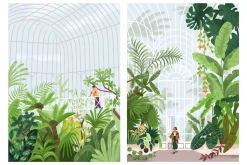 Botanical garden with green plants