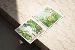 Botanical garden with green plants