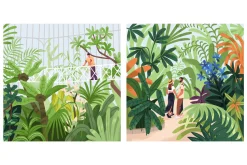 Botanical garden with green plants