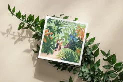 Botanical garden with green plants