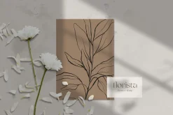 Botanical line art sketches