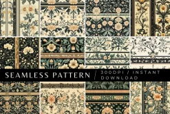 12 Botanic Rhapsody Seamless Pattern