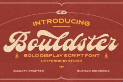 Bouldster - Bold Display Script Font