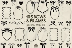 Bows and frames Svg Png collection