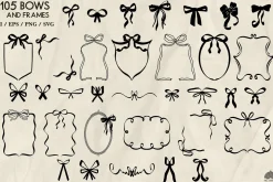 Bows and frames Svg Png collection