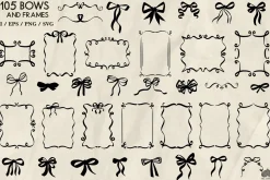 Bows and frames Svg Png collection