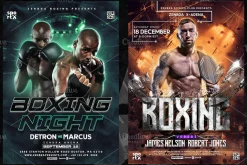 6 Boxing Match Flyer Template A5