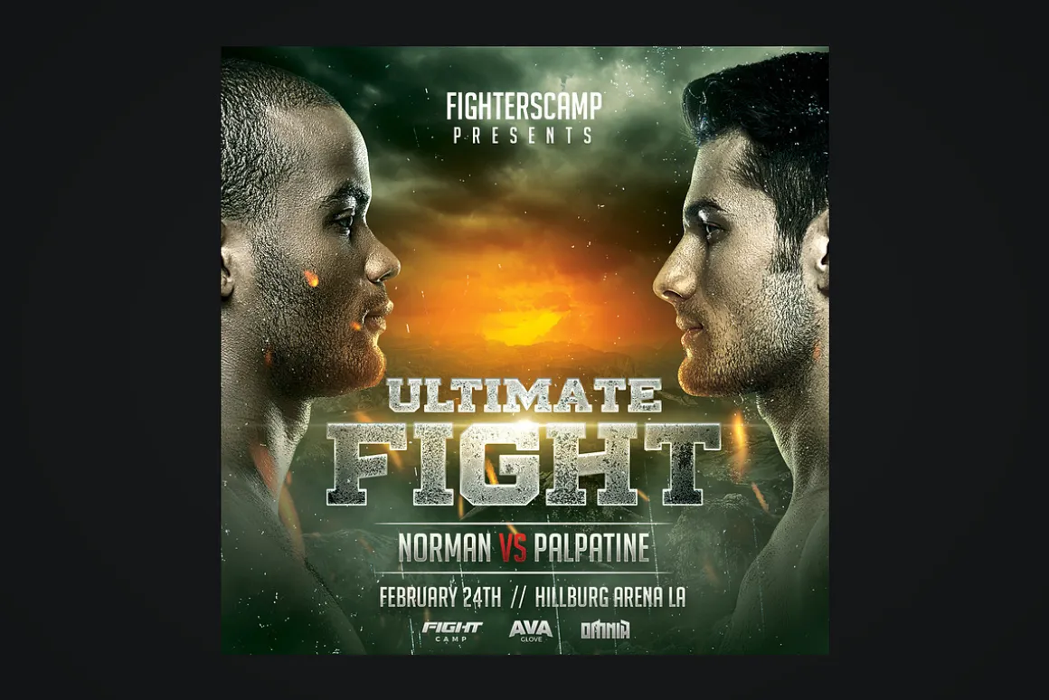 Boxing MMA Poster Template
