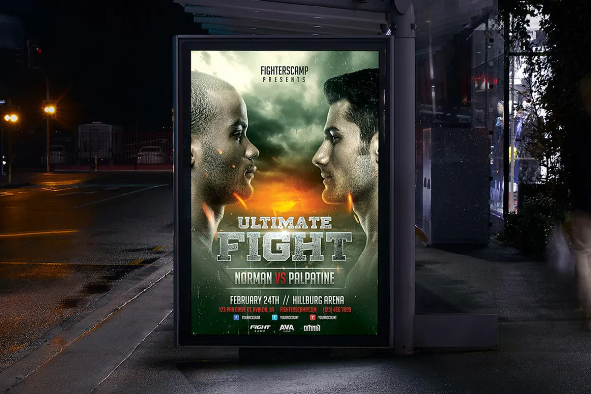 Boxing MMA Poster Template
