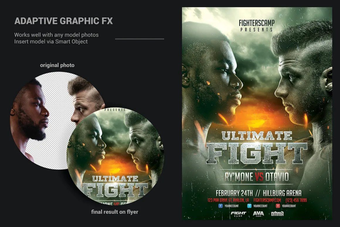 Boxing MMA Poster Template