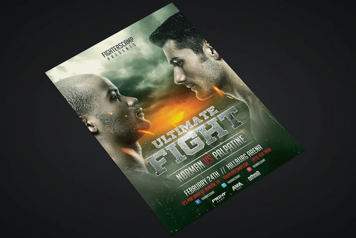 Boxing MMA Poster Template