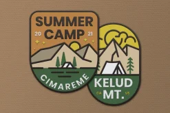 6 Boy Scout Retro Summer Camp Badges