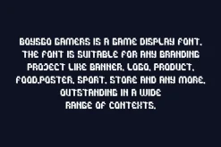 Boysgo Gamers - Game & Pixel Font