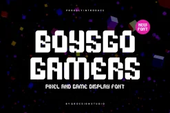 Boysgo Gamers - Game & Pixel Font