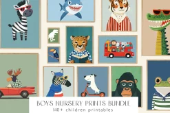 Boys Nursery Room Print Bundle