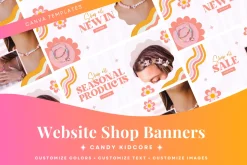 Bright Fun Peach Shopify Banners