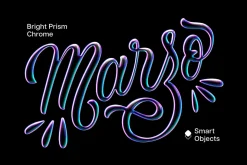 Bright Prism Chrome Logo Effect