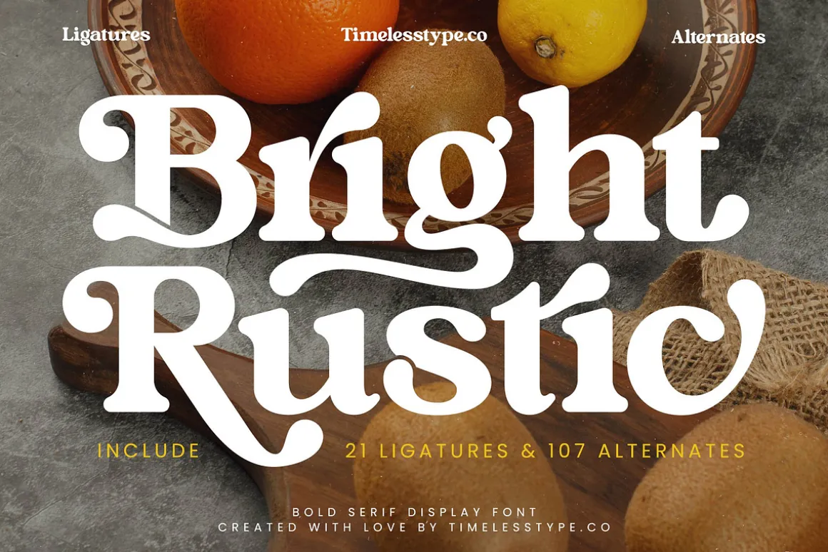 Bright Rustic Bold Serif Font