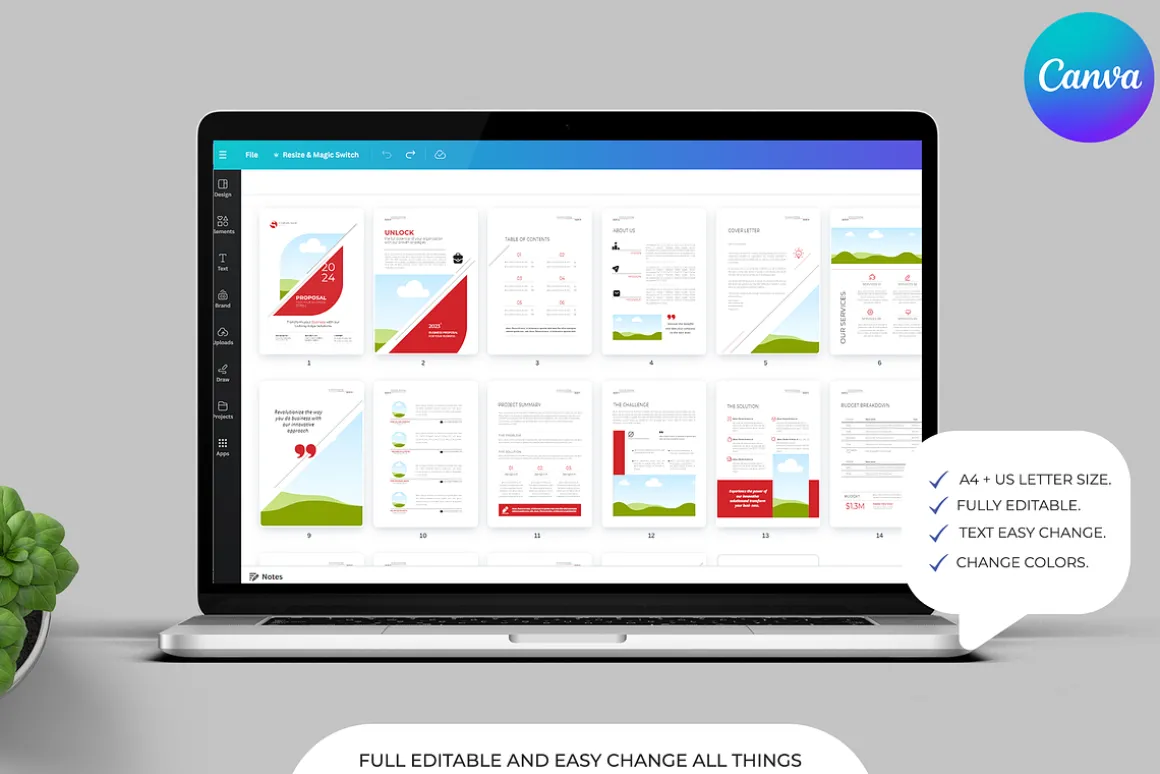 Brochure Bundle, Canva, Word, PPT