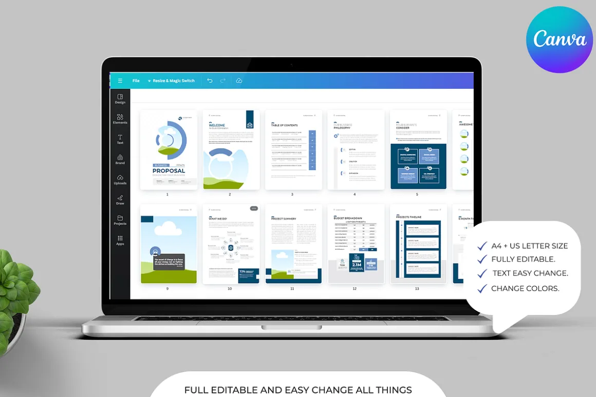 Brochure Bundle, Canva, Word, PPT