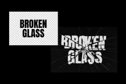 Broken Glass Text Effect