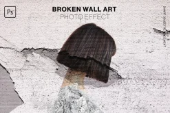 Broken Wall Art Photo Effect