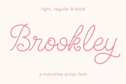 Brookley - Monoline Script Font