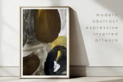 BROWN MODERN EXPRESSIVE ART