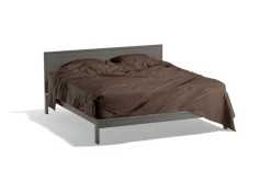 Brown Wooden Double Bed 3D Model