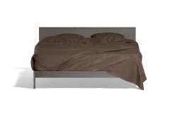 Brown Wooden Double Bed 3D Model