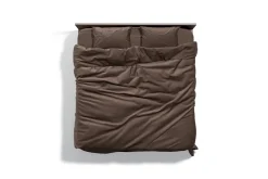 Brown Wooden Double Bed 3D Model