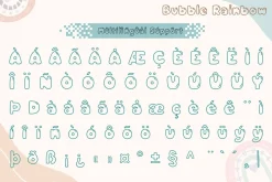 Bubble Rainbow - Outline Font