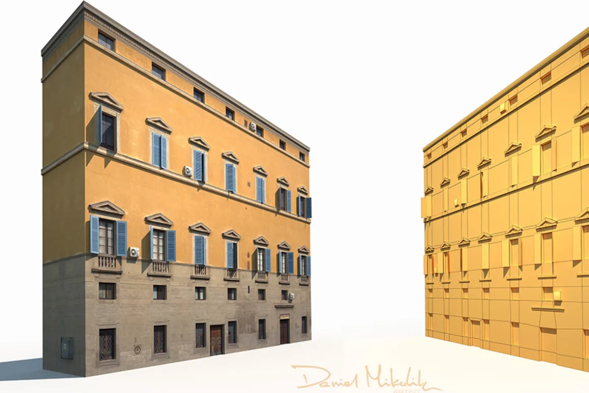 Building Facade 178 Low Poly